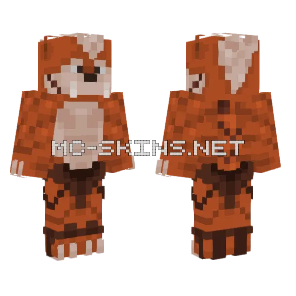 Tiger Panther Minecraft skin, front and back