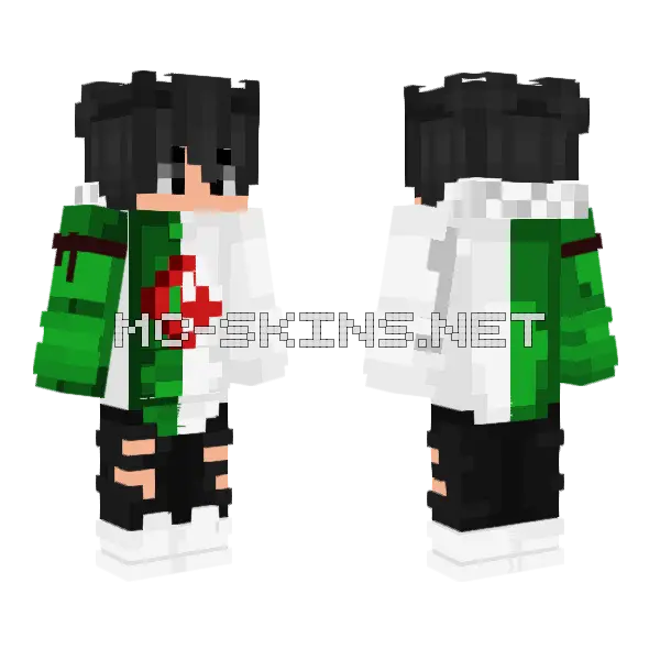 Tiko Minecraft skin, front and back