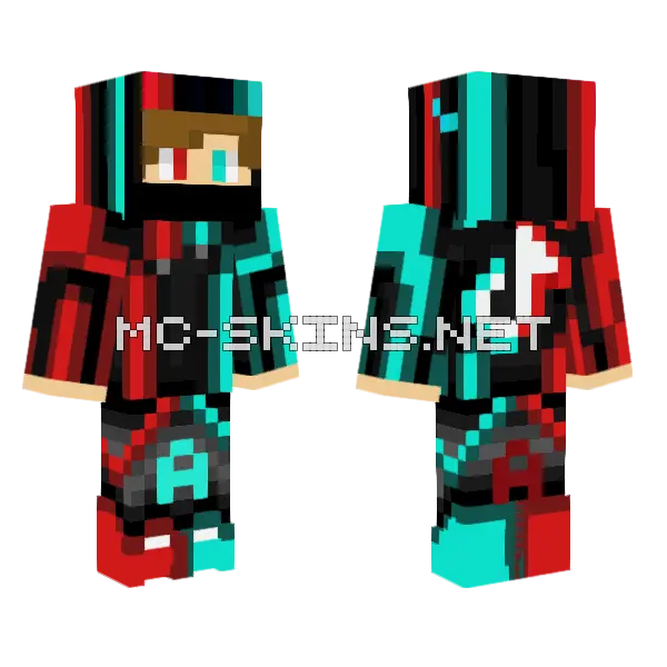 TikTok Ahadgaming Minecraft skin, front and back