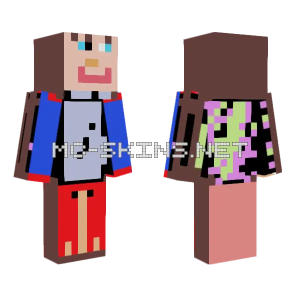 Tim Minecraft skin, front and back