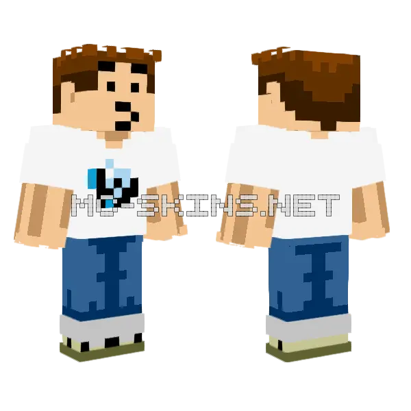 Tim From BrainPOP Minecraft skin, front and back