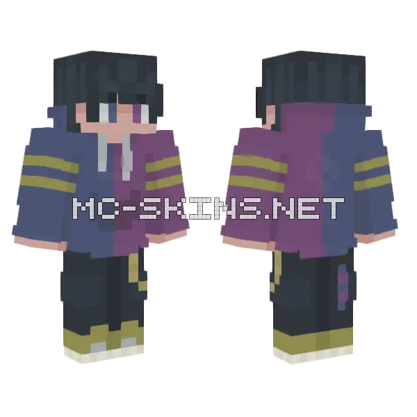 Time And Space Minecraft skin, front and back