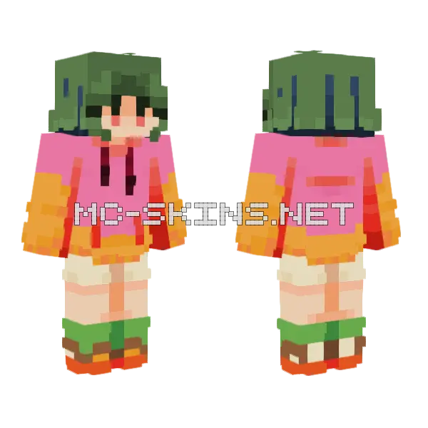 Time And Time Again Minecraft skin, front and back