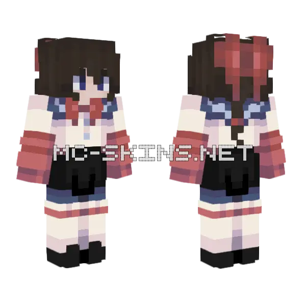 Time For School Now Minecraft skin, front and back