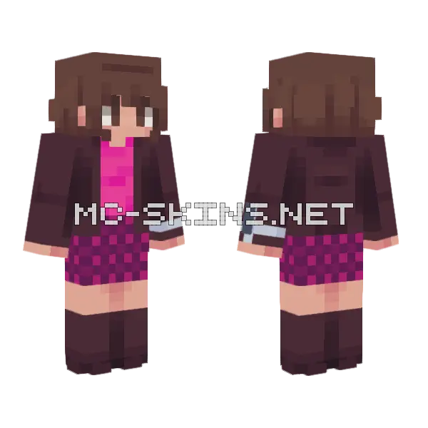 Time Force Jen 3 Minecraft skin, front and back