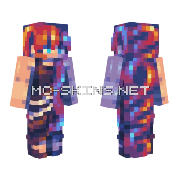 Time Marches On Minecraft skin, front and back
