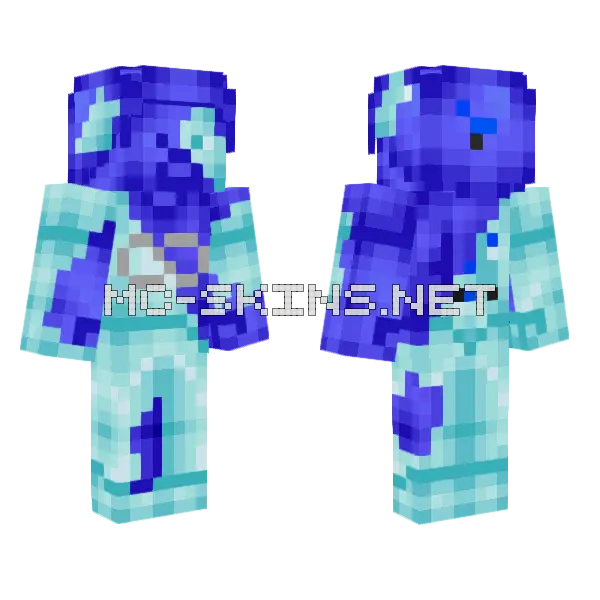 Time Spirit Steve Minecraft skin, front and back
