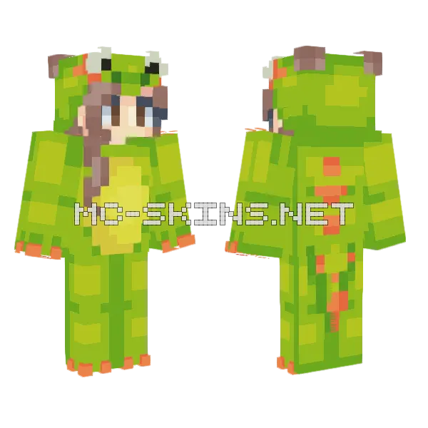 Tina Kitten Green Geckos Minecraft skin, front and back