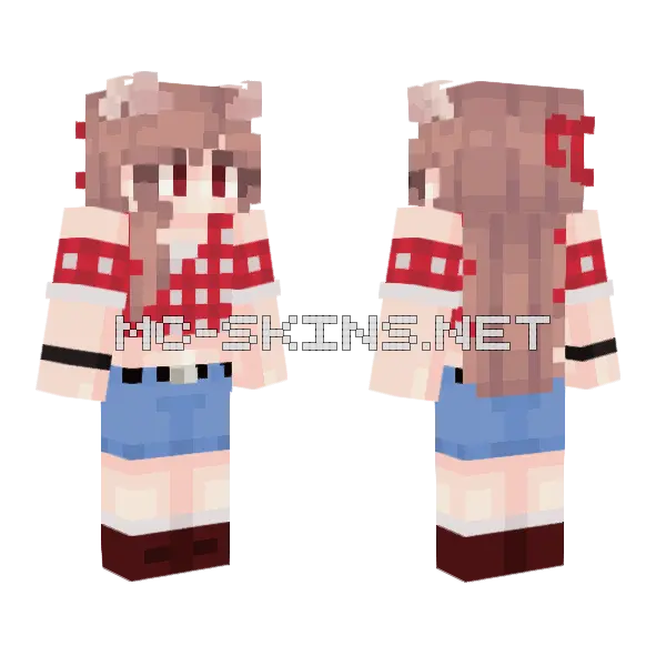 Tina Picnic BBQ Monday Minecraft skin, front and back