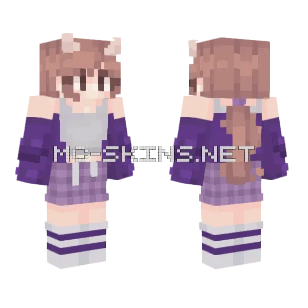 Tina PJs Minecraft skin, front and back