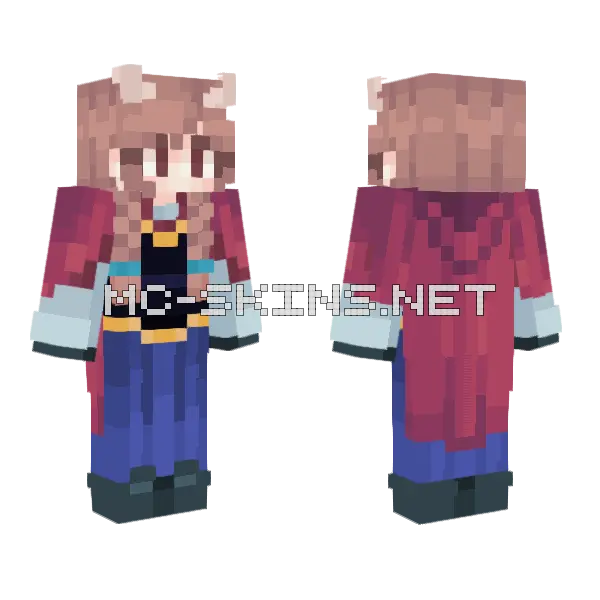 Tinakitten As Anna Minecraft skin, front and back