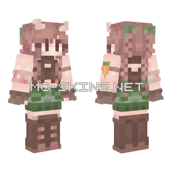 Tinakitten Pvp Training Minecraft skin, front and back