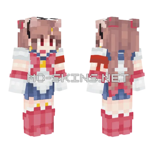 Tinakitten Sailor Moon Cosplay Minecraft skin, front and back
