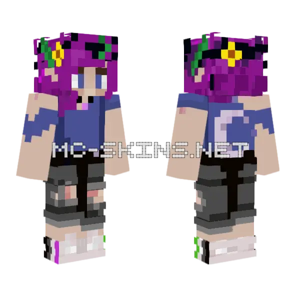 Tired Beth Minecraft skin, front and back