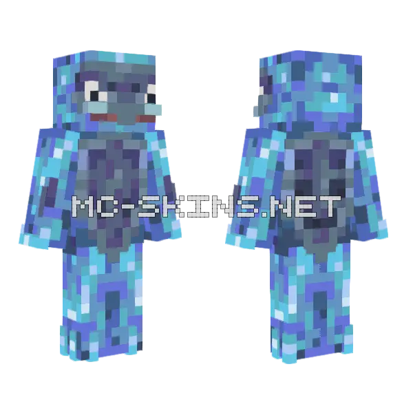 Tirtouga Pokemon Minecraft skin, front and back