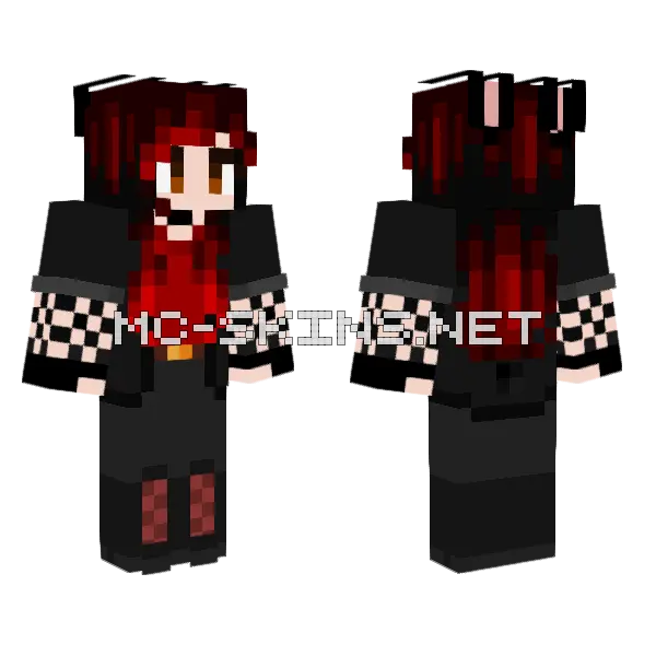 Tisha Minecraft skin, front and back