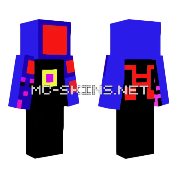 Titan Cinemaman Minecraft skin, front and back