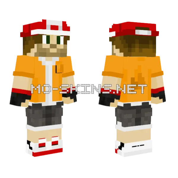 Tjan Pokemon Minecraft skin, front and back