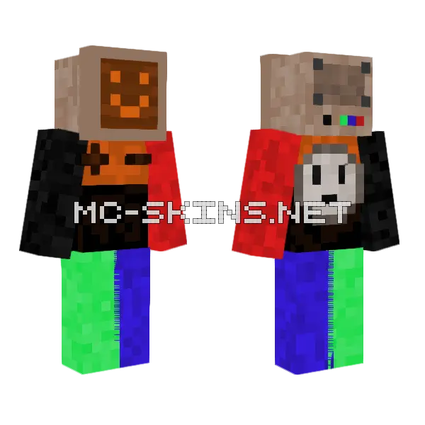 Tmm Robot Minecraft skin, front and back