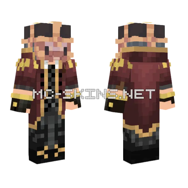 Tnt Brothers Captain Minecraft skin, front and back