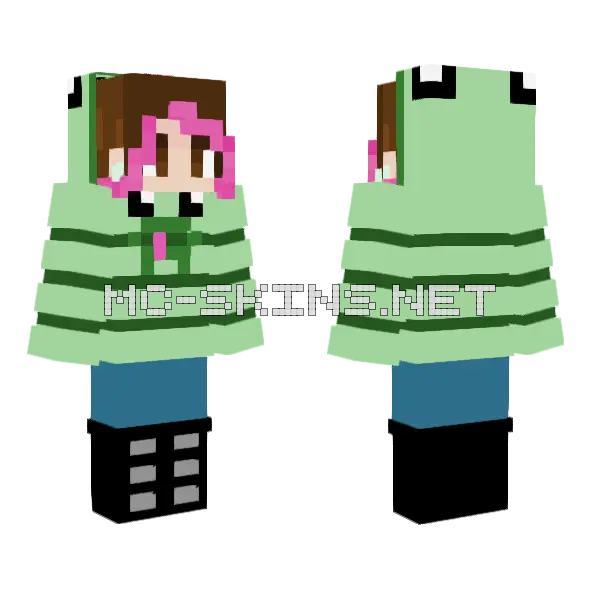 Tnt Gnome Frog Minecraft skin, front and back