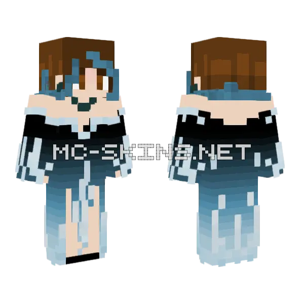Tnt Gnome Midnight Ice Queen Minecraft skin, front and back