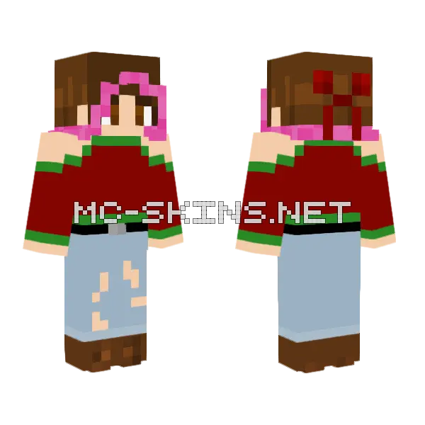 Tnt Gnome Sweater Minecraft skin, front and back