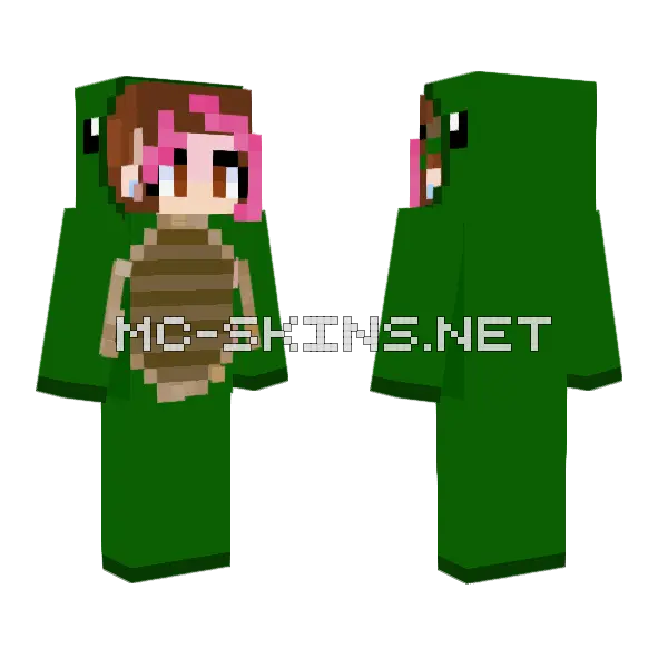 Tnt Gnome Turtle Onesie Minecraft skin, front and back