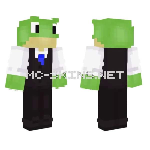 Toadblue Suit Minecraft skin, front and back