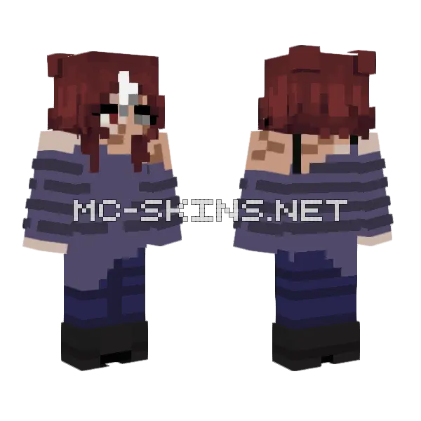 Toast With White Hair Minecraft skin, front and back