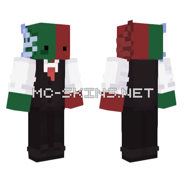Toasttheslime Christmas Minecraft skin, front and back