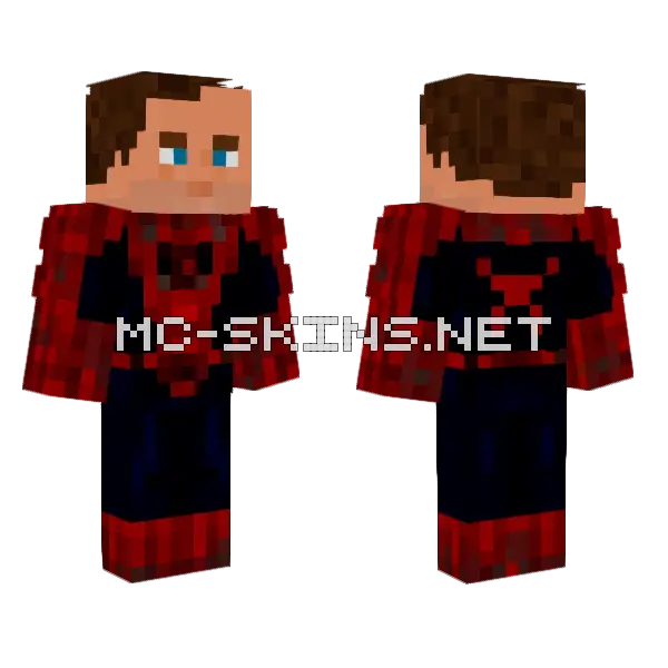 Tobey Maguire Spider-Man Minecraft skin, front and back
