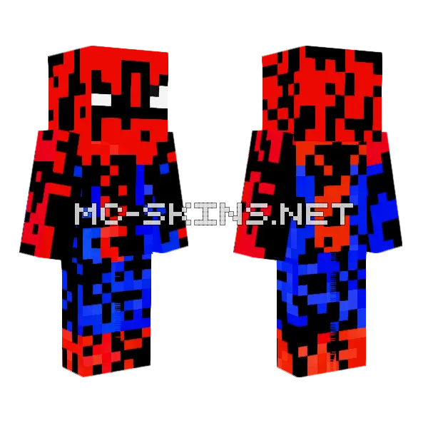 Tobey Maguire Spider-Man Venom Minecraft skin, front and back