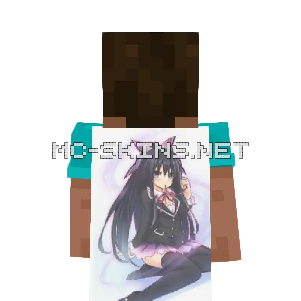 Tohka School Uniform Minecraft cape worn on a player