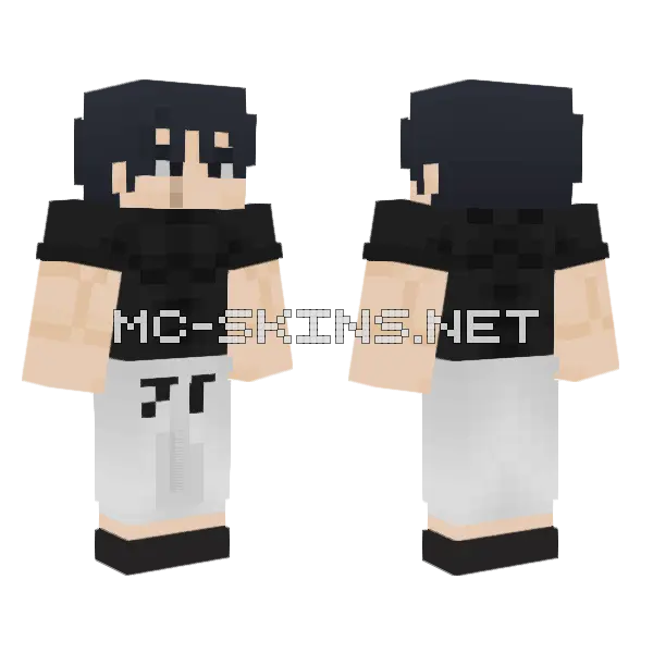 Toji Fushiguro Minecraft skin, front and back