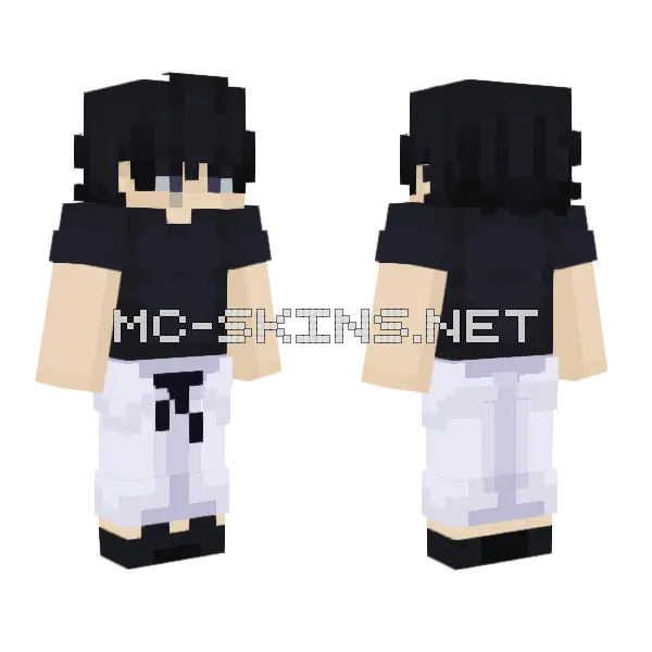 Toji Fushiguro Minecraft skin, front and back