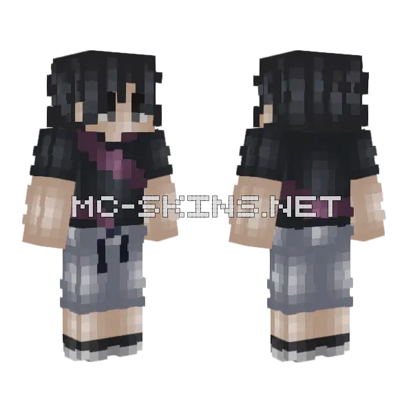Toji Fushiguro Jujutsu Kaisen Minecraft skin, front and back