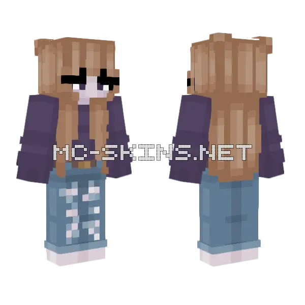 Tomboy Girl Minecraft skin, front and back