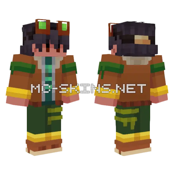Tommate Hytale Minecraft skin, front and back