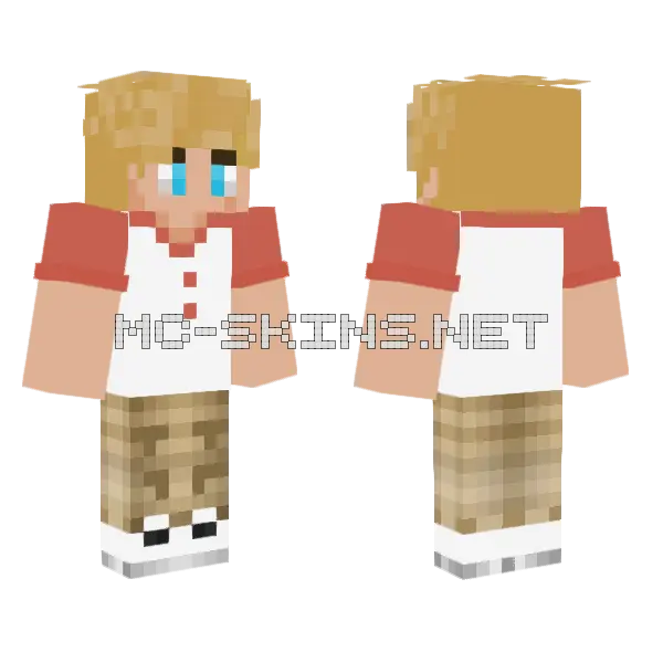 Tommyinnit Minecraft skin, front and back