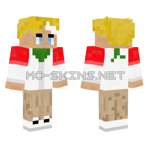 TommyInnit DSMP Minecraft skin, front and back