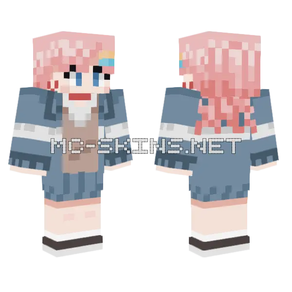 Tongtong From Green Tea Minecraft skin, front and back