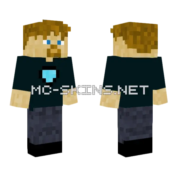 Tony Stark Suit Minecraft skin, front and back