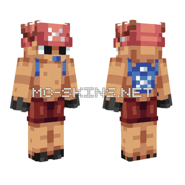 Tony Tony Chopper Minecraft skin, front and back