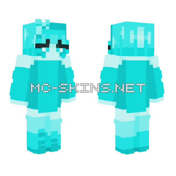 Too Much Blue Ce Minecraft skin, front and back