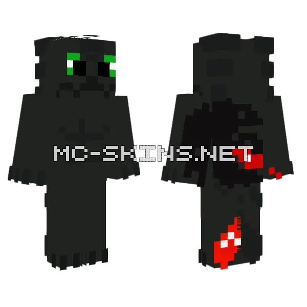 Toothless Natt Skin Minecraft skin, front and back