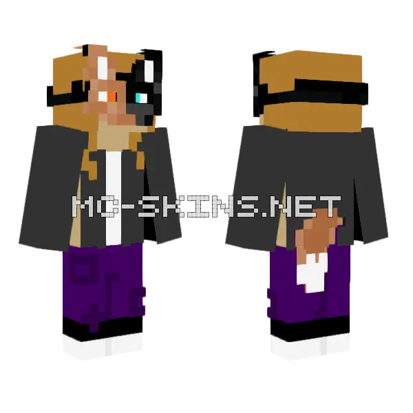 Torn Into Bits Minecraft skin, front and back