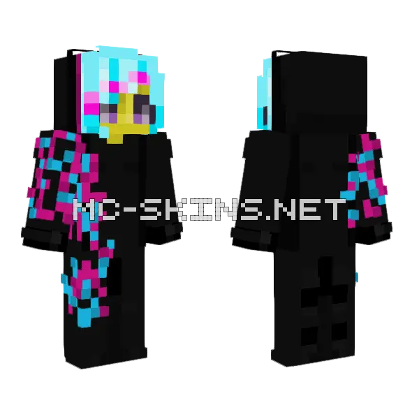 Totally Not A DJ Minecraft skin, front and back