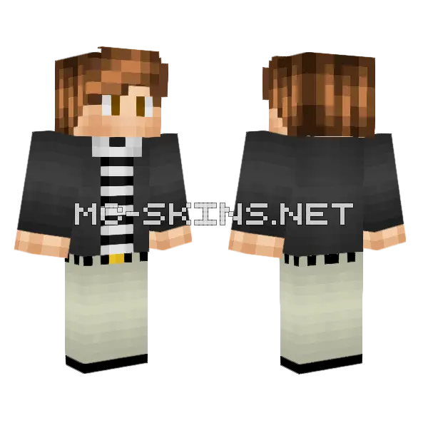 Totally Not Rick Roll Minecraft skin, front and back