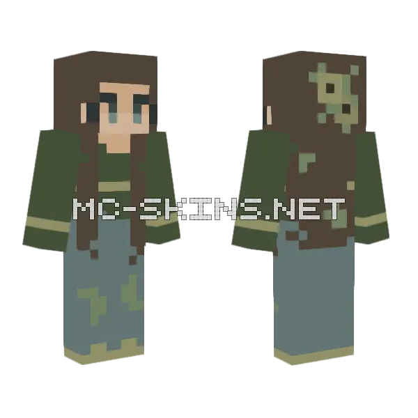 Touching Grass St Minecraft skin, front and back